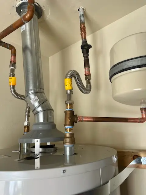 Water heater installation and plumbing repair in West Brookfield